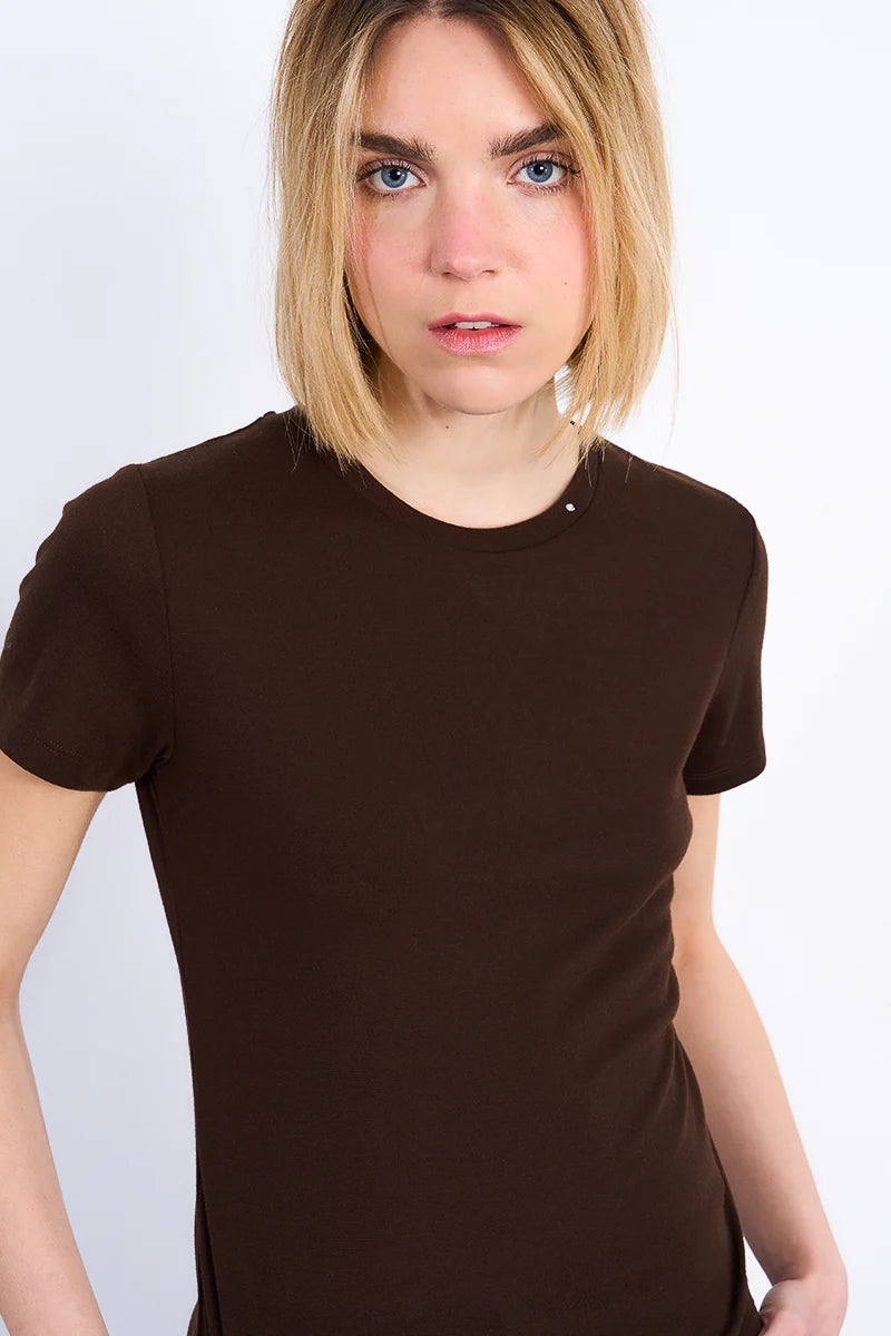 Molly Bracken Diamond Chocolate Slub Tee