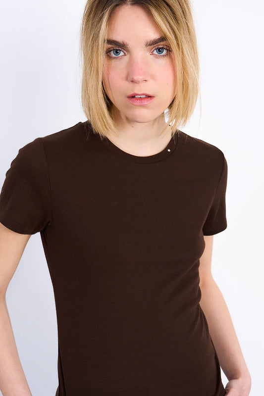 Molly Bracken Diamond Chocolate Slub Tee