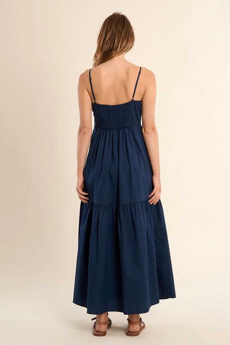 Long Cotton Front Tie Dress