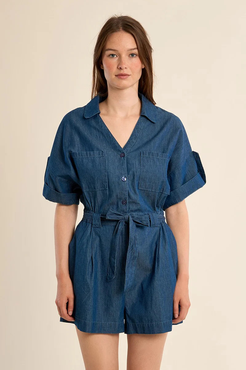 Jumpsuit Tie Waist Shorts