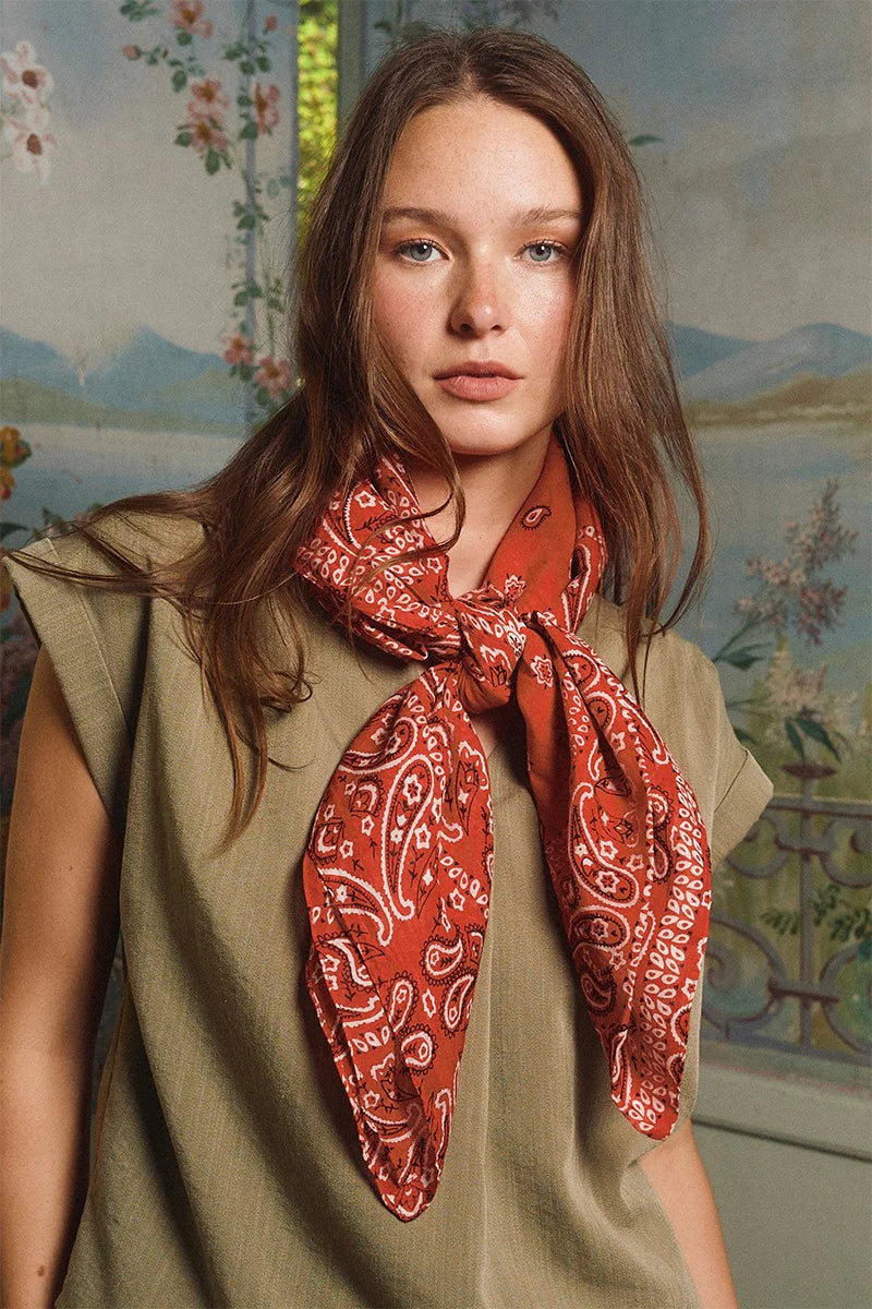 Red Woven Scarf
