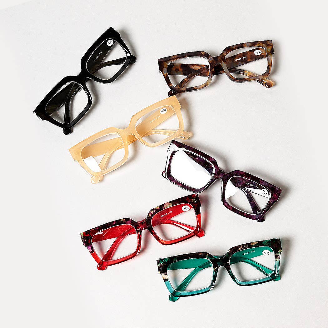 Women's Bold Square  Reading Glasses