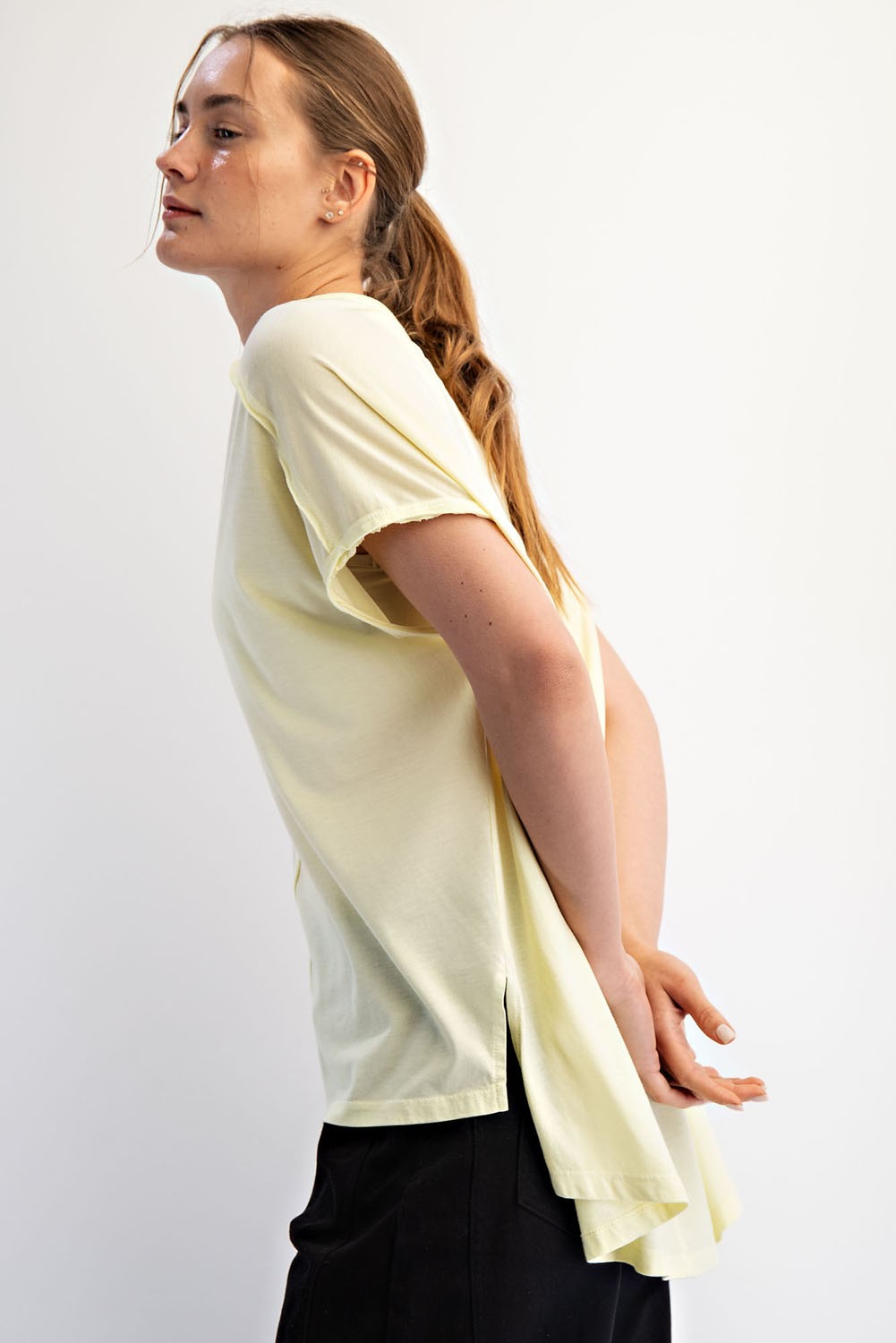 It's Always A Good Time Raw Edge High Low Top