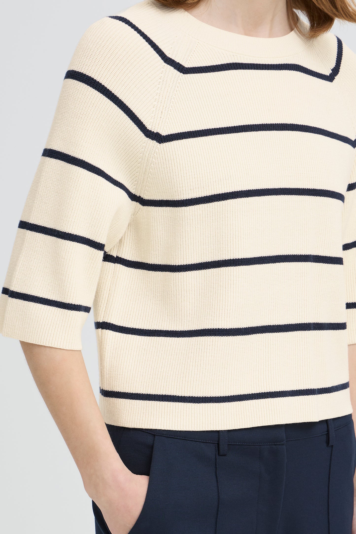 Striped Knit Pullover Top