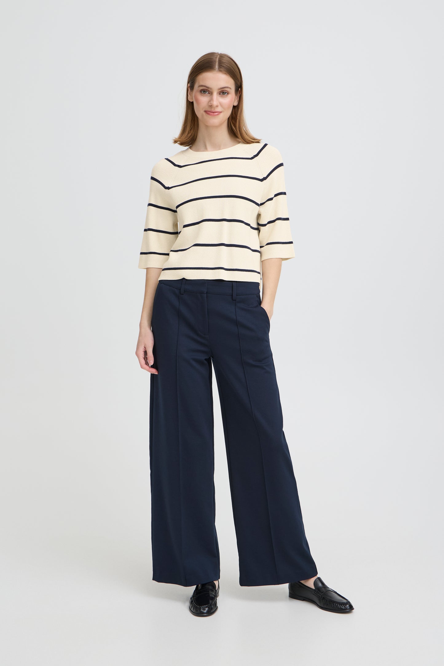 Striped Knit Pullover Top