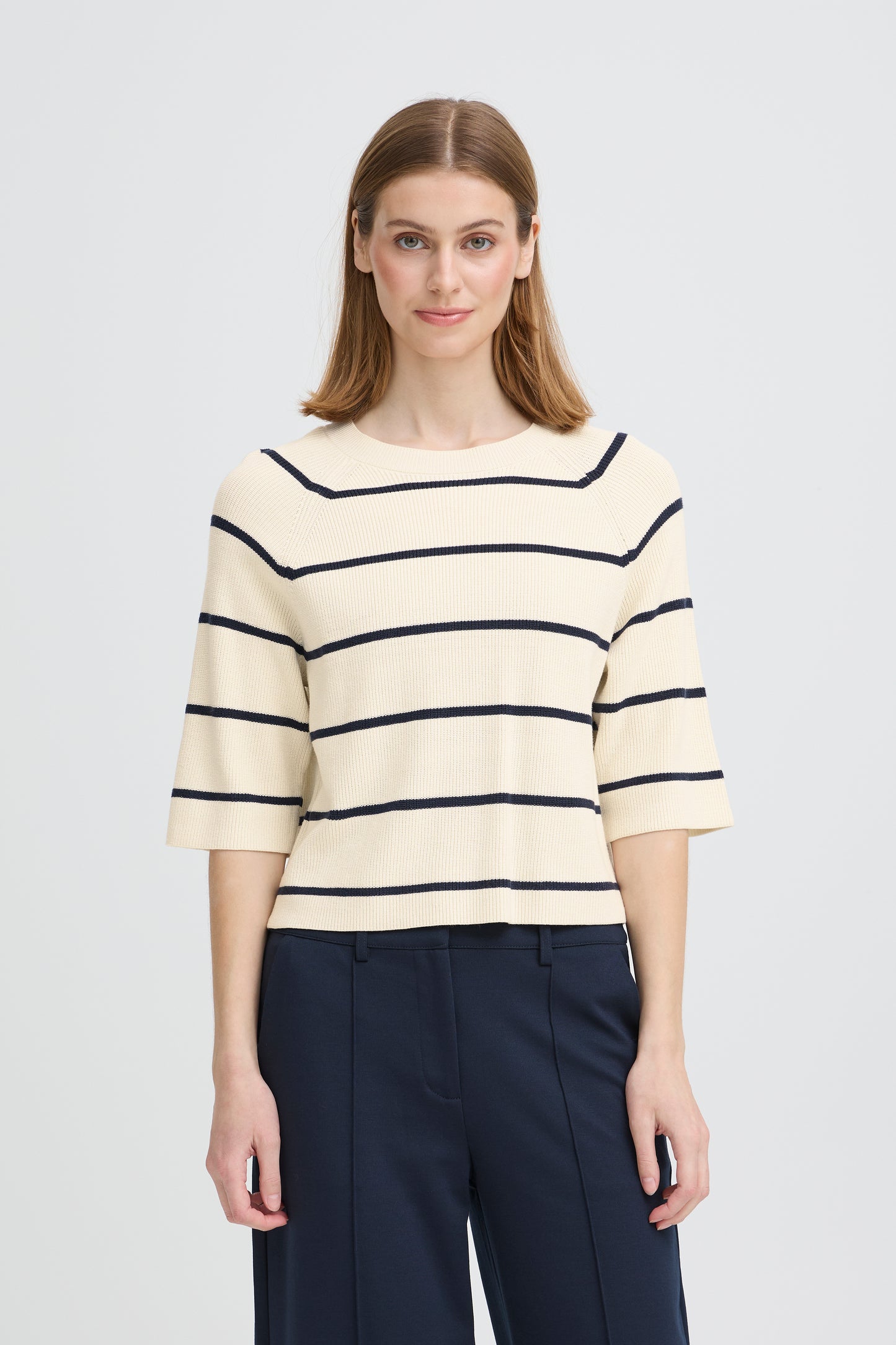 Striped Knit Pullover Top