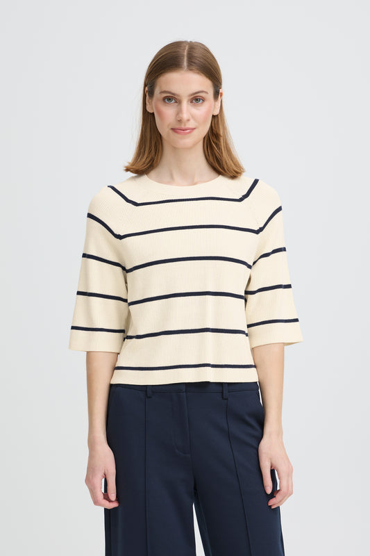 Striped Knit Pullover Top