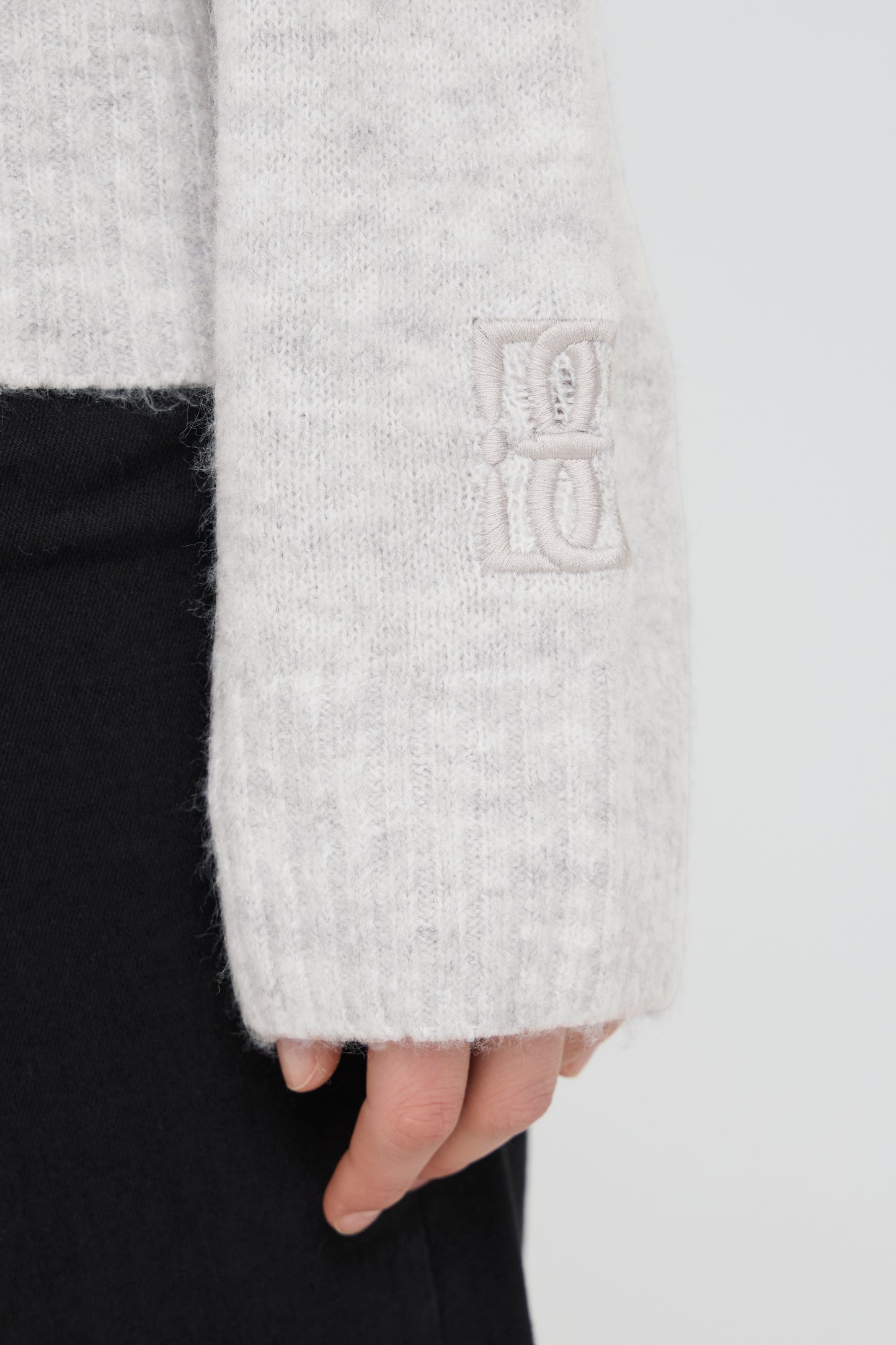 Light Grey Knitted Button Up Cardigan