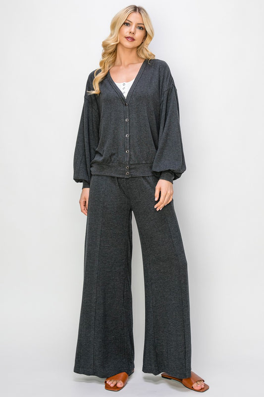Ultra Soft Loungewear Wide Pant Set