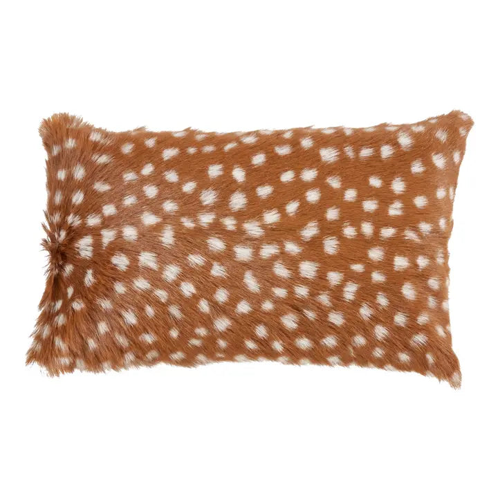 Deer Spot Genuine Goat Fur Pillow