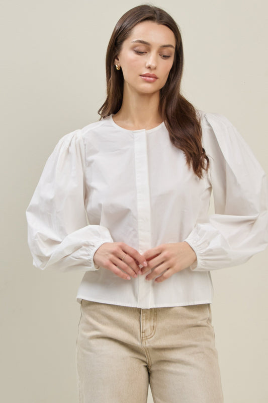 VaVoom Cotton White  Blouse