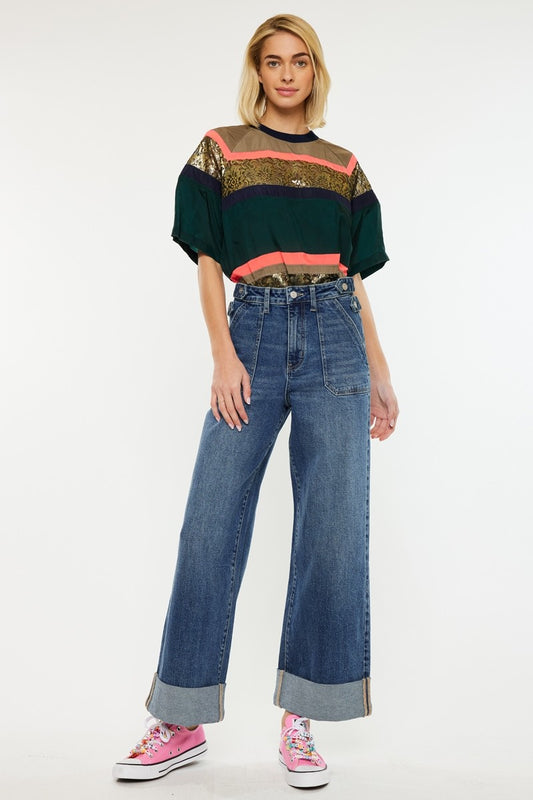 Kancan High Rise 90’s Wide Leg Trouser Jeans