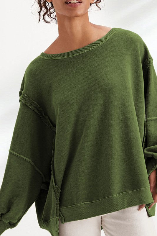 Oversized Sweatshirt with Slouchy Fit