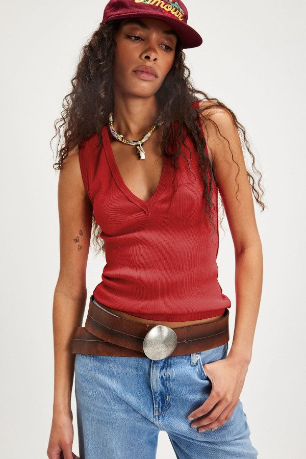 Ribbed Sleeveless Tank