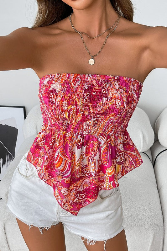 Floral Strapless Top