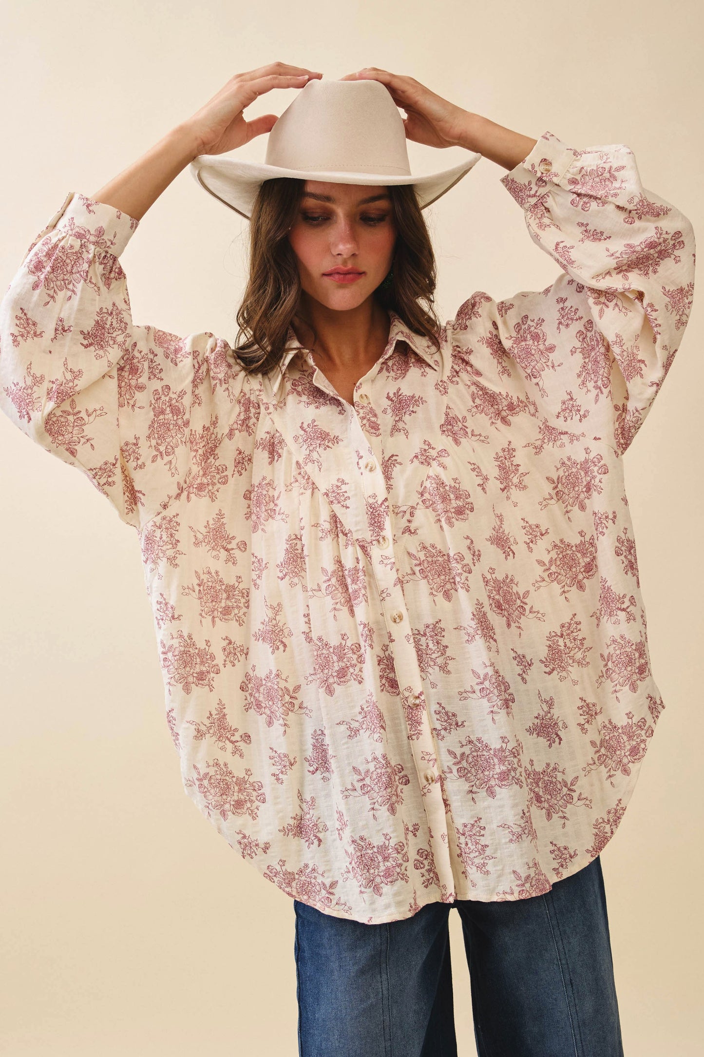 Luxe Floral Pattern Balloon Top