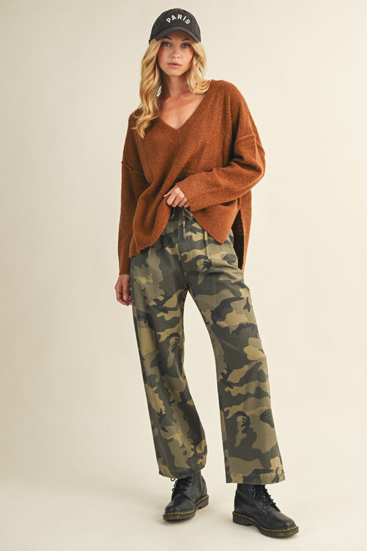 Drawstring Camo Pants