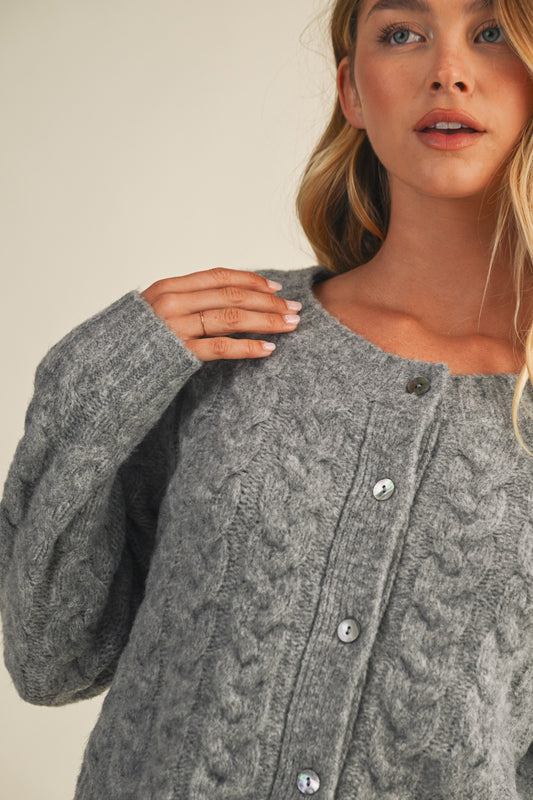 Grade & Gather Cable Sweater Cardigan