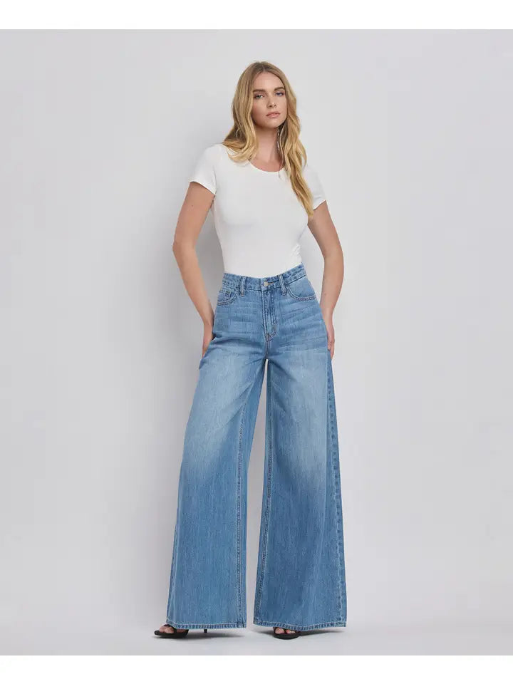 VERVET Super High Rise Wide Leg Jeans