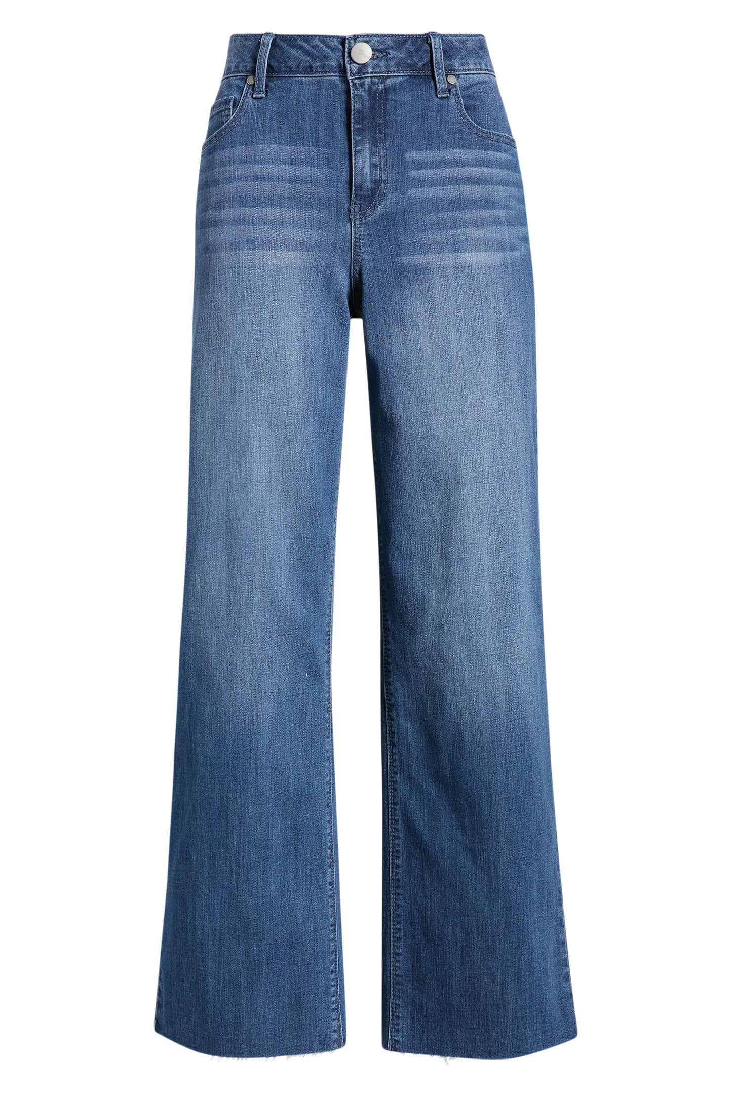 Mid-Rise Slim Wide Leg Jean