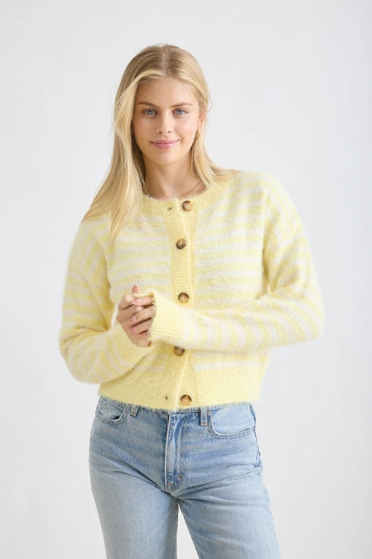 Butter Button Down Fuzzy Knit Cardigan