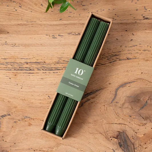 Ribbed Taper Candle