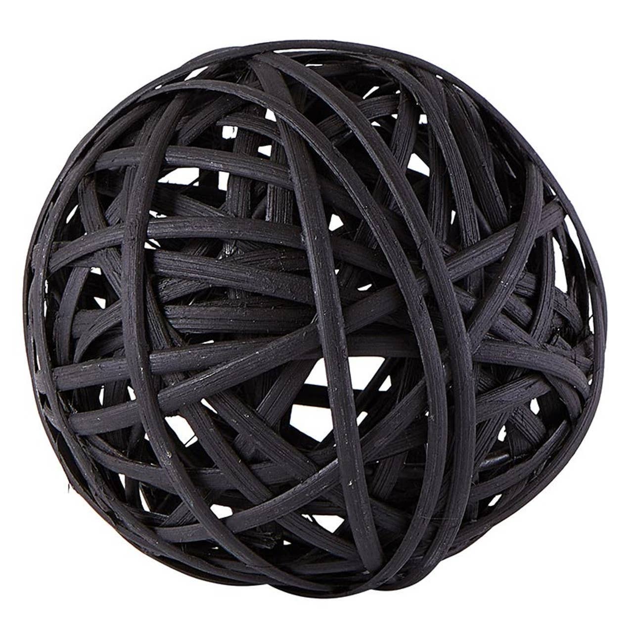 Black Rattan Ball - Medium