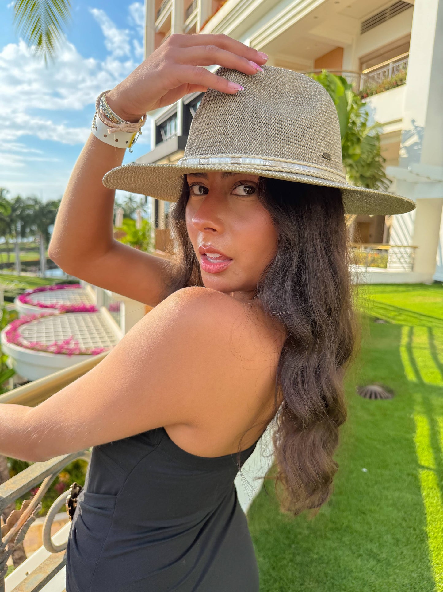 Metallic Panama C.C Sun Hat