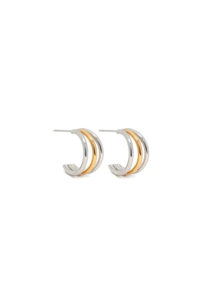 Triple Ring Water Resistant Earrings