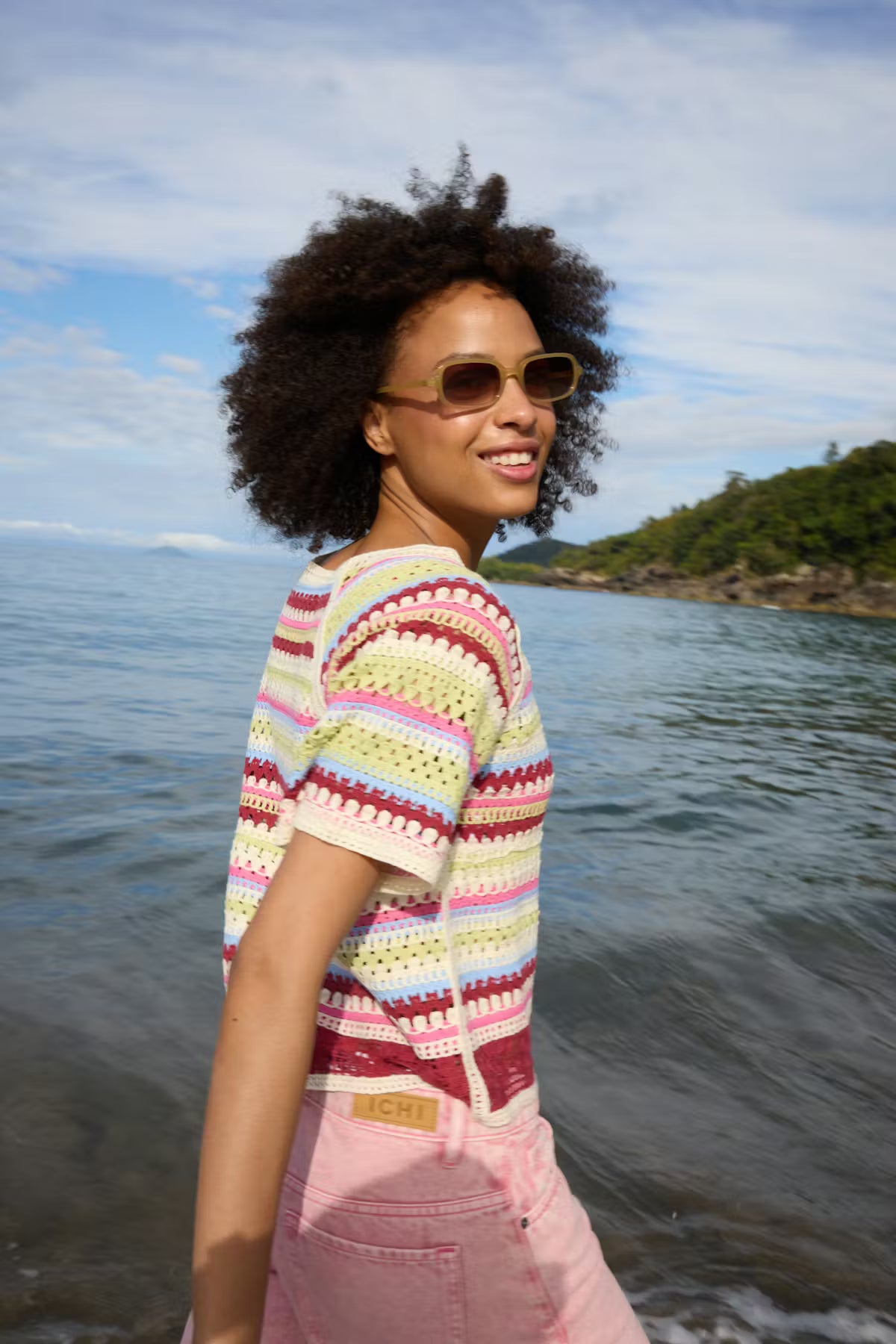 Striped Crochet Top