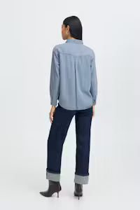Relaxed Denim Button-Down