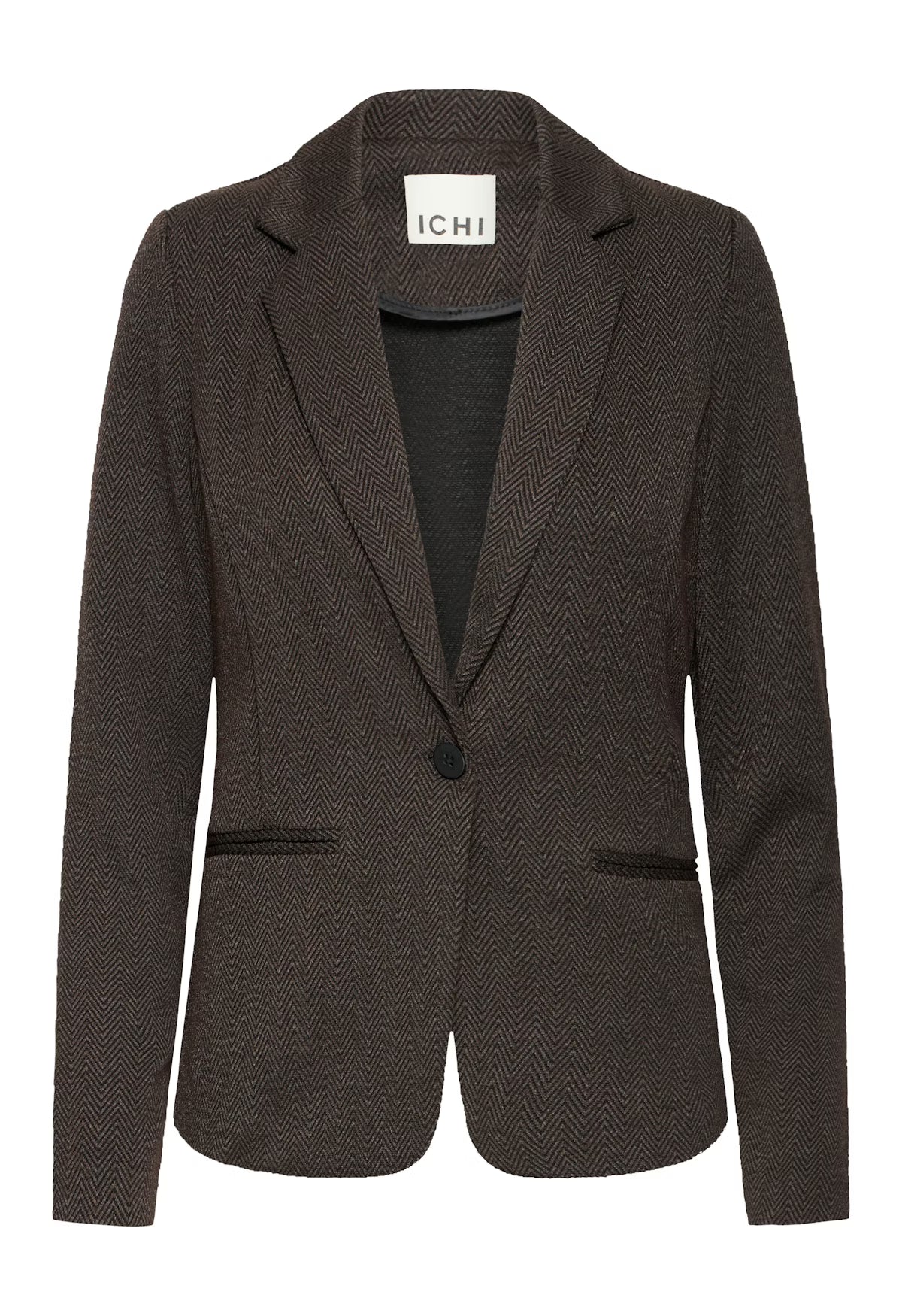 Chocolate Herringbone Blazer