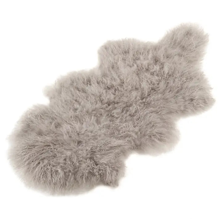 Mongolian Lamb Throw Rug