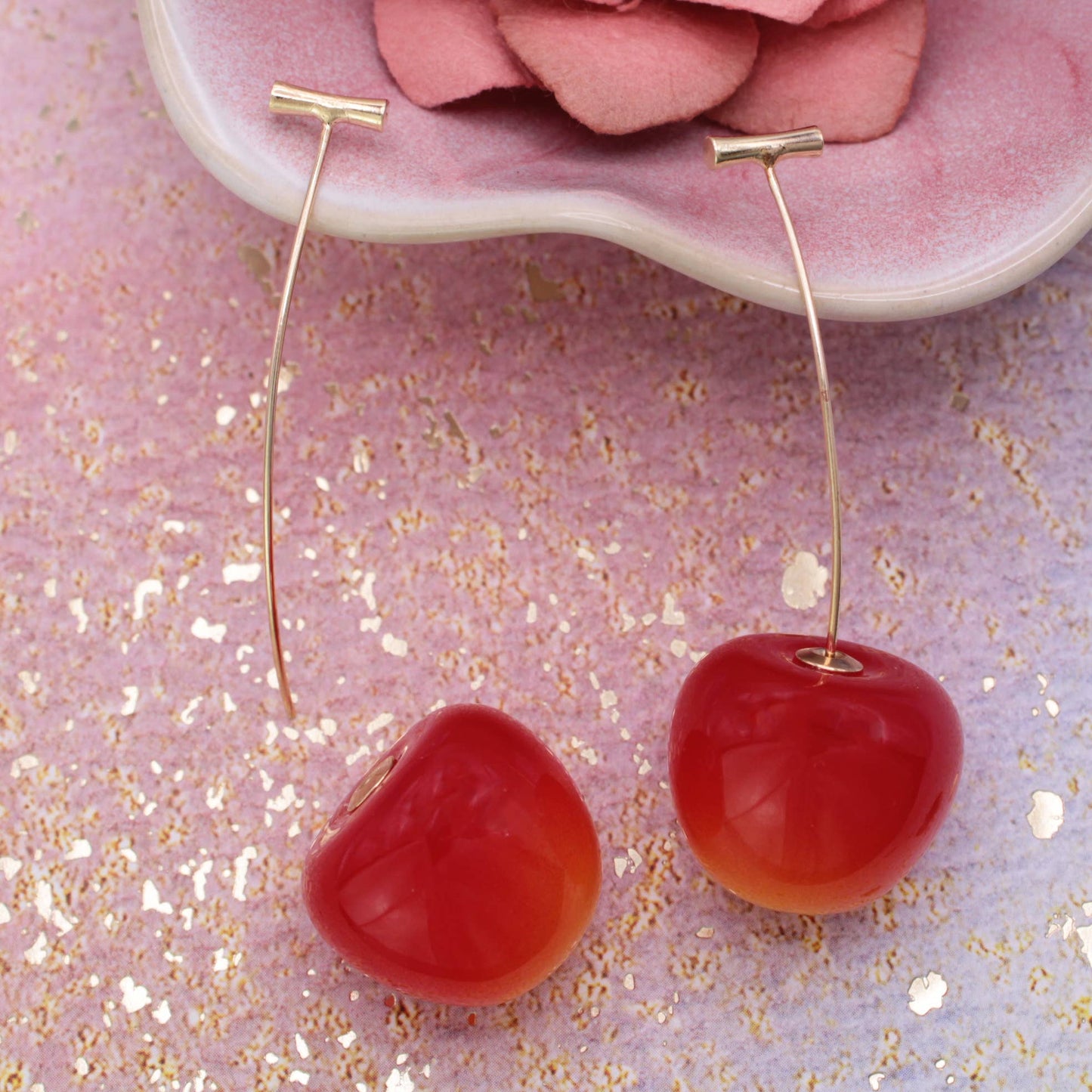 Cherry, Cherry Nice! Resin Cherry Drop Earrings