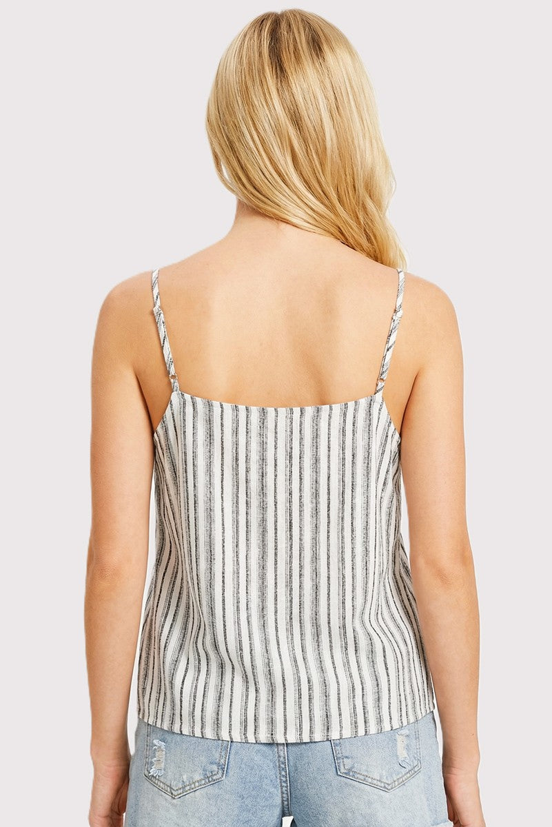 Striped V Neck Tank