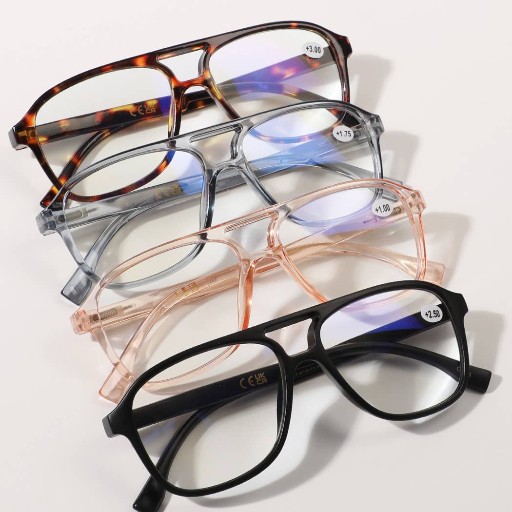 Round  Blue Light Blocking Reading Glasses