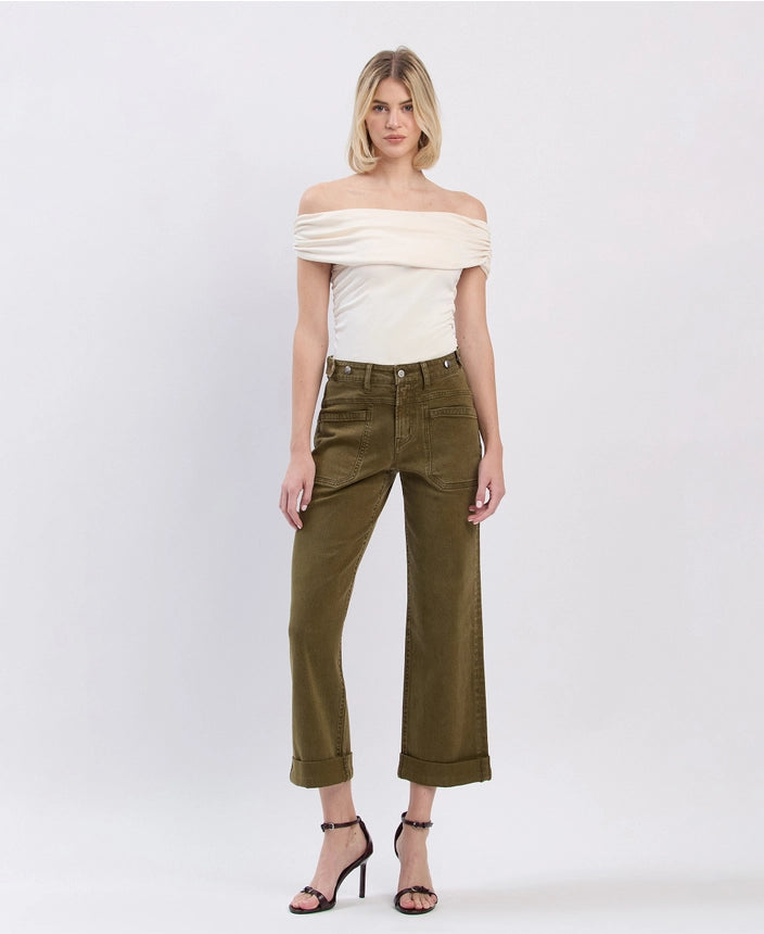 Flying Monkey Olive Slim Jeans