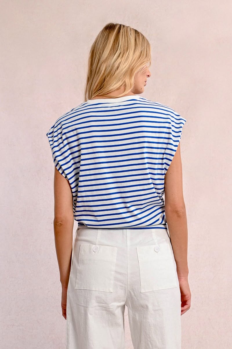 Striped Front Tie Sailor Tee