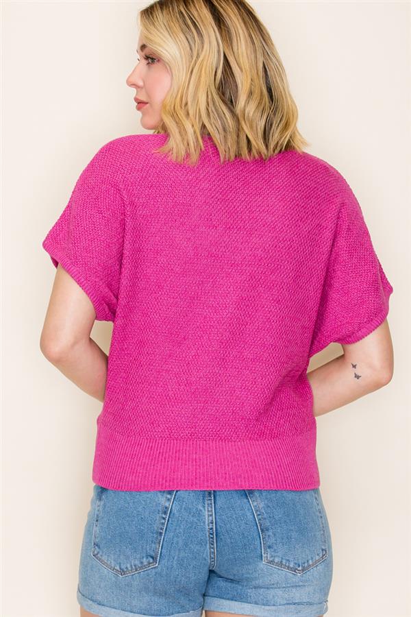 V Neck Kimono Sleeve Top