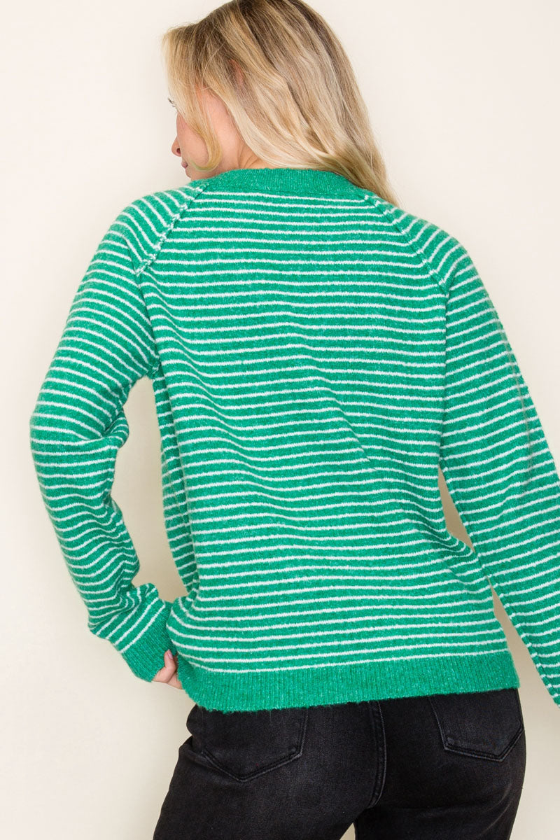 Super Cozy Striped Pullover