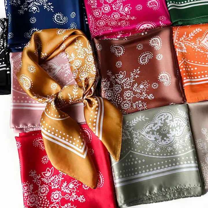 Paisley Printed Square Scarf