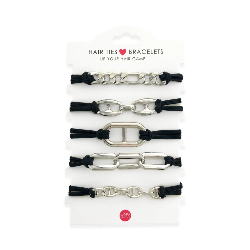 5pc Hair Tie - Bracelet Set