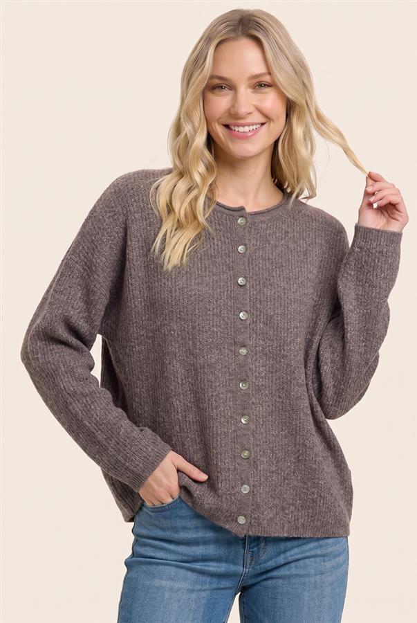 Mocha Super Soft Sweater Cardigan