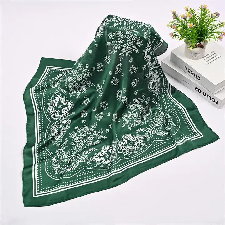 Western Bandana Scarf Silk