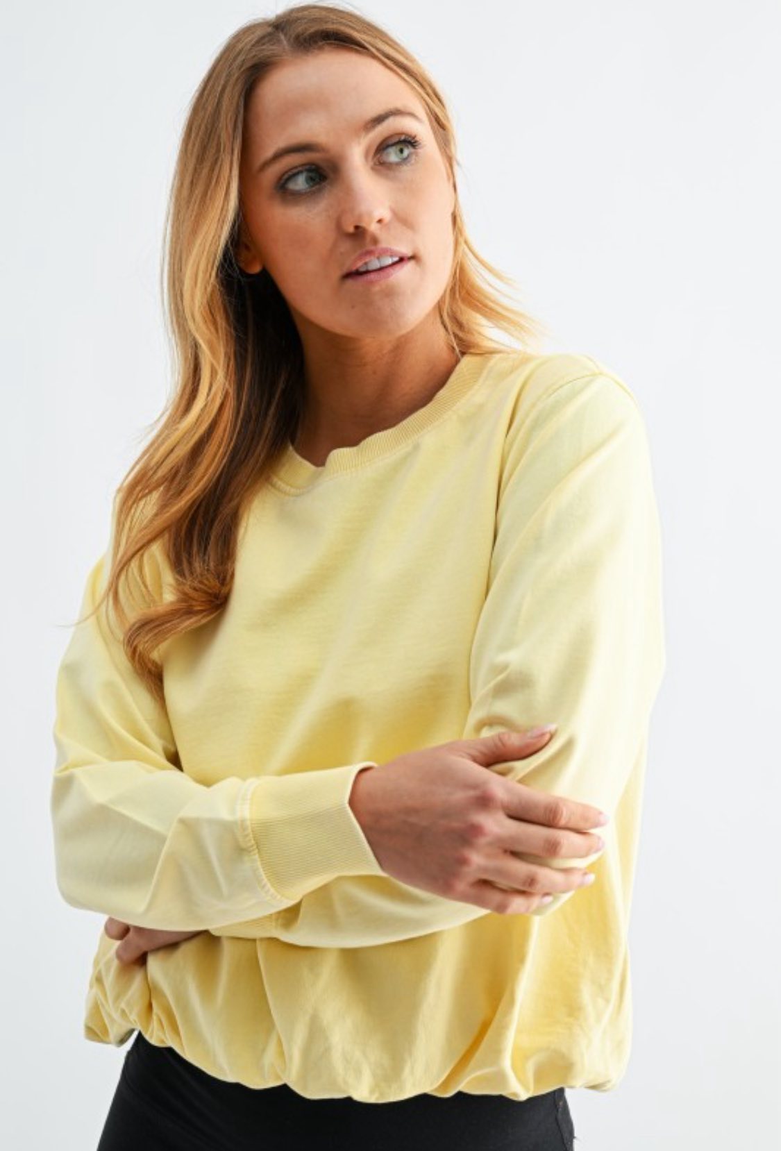 Mineral Cloud Bubble Hem Pullover