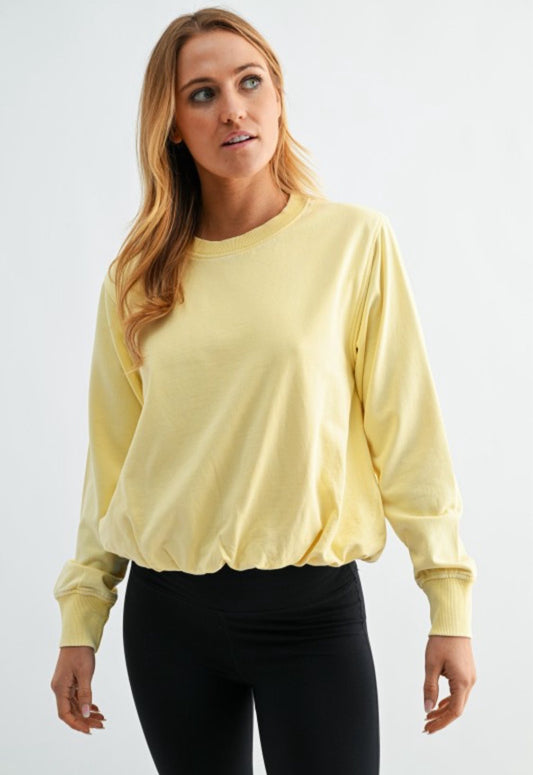 Mineral Cloud Bubble Hem Pullover