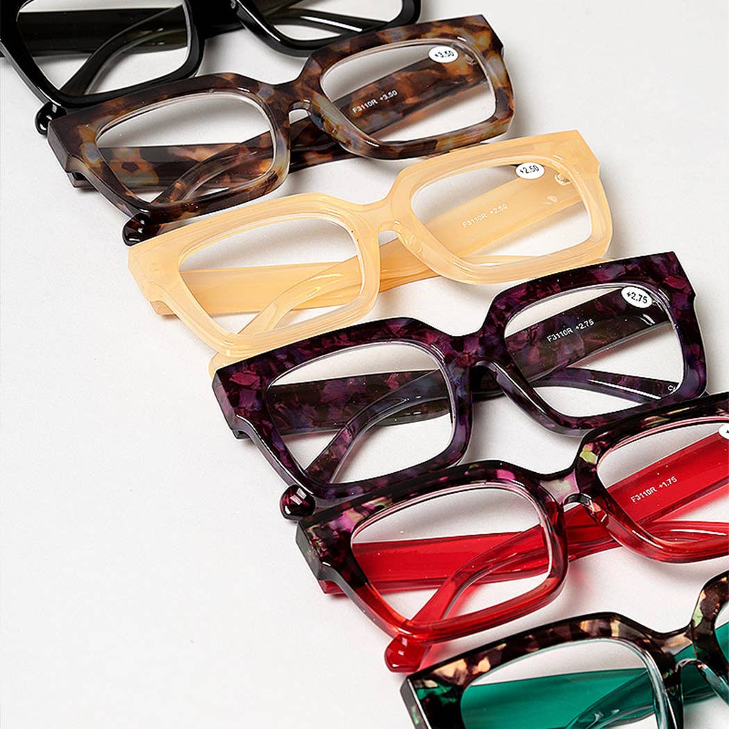 Women's Bold Square  Reading Glasses