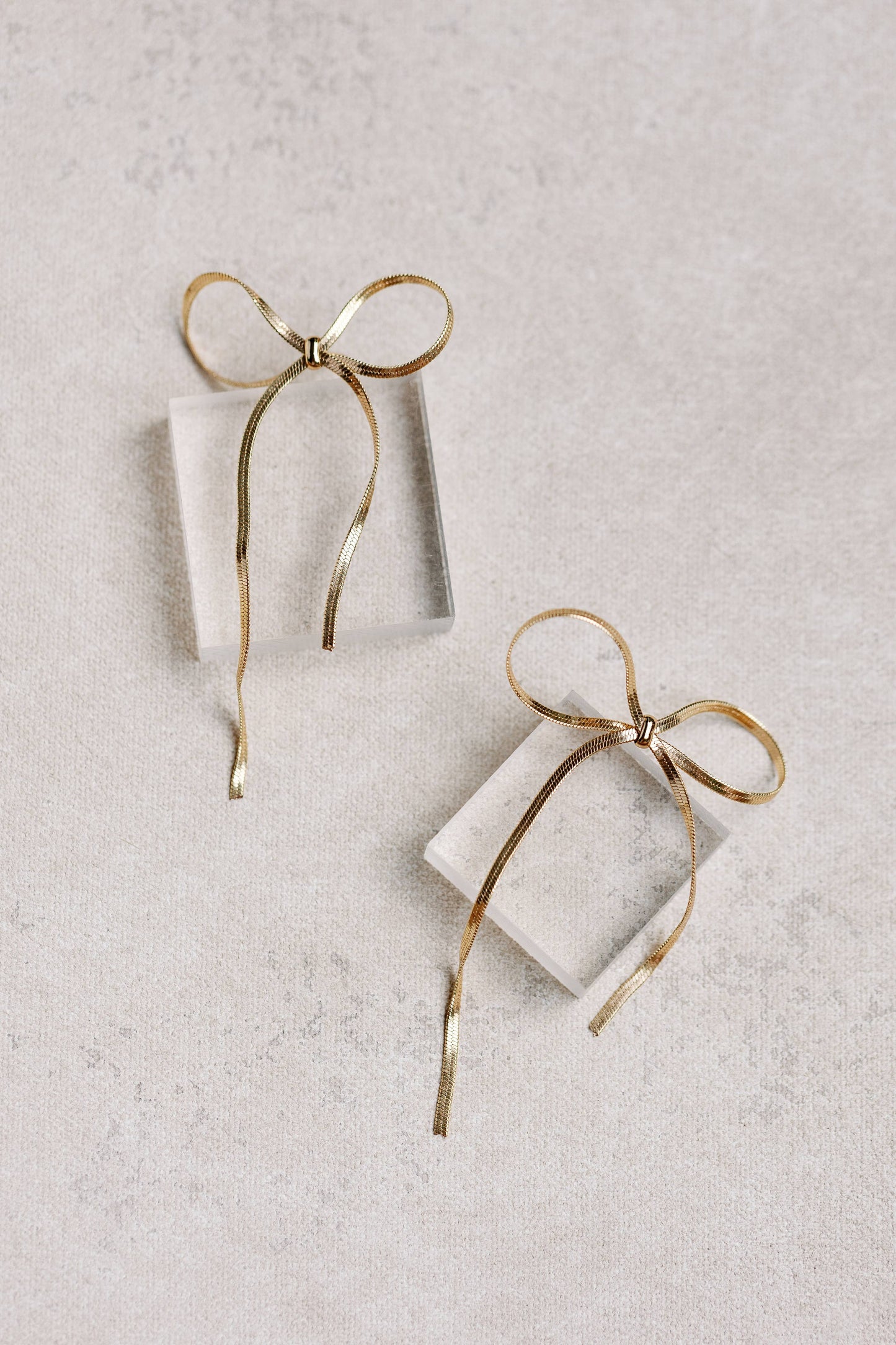 Maxi Gold Duster Bow Statement Earrings