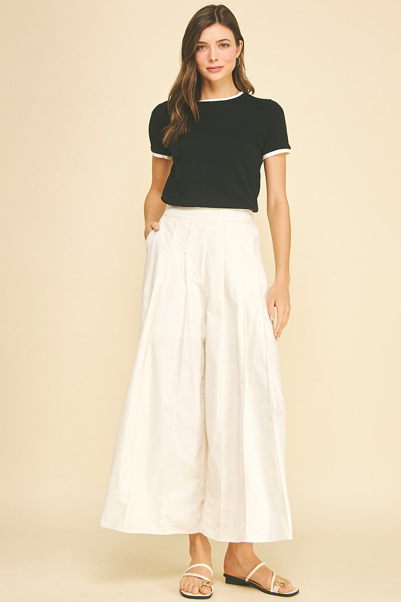 Pleated Wide Leg Pants