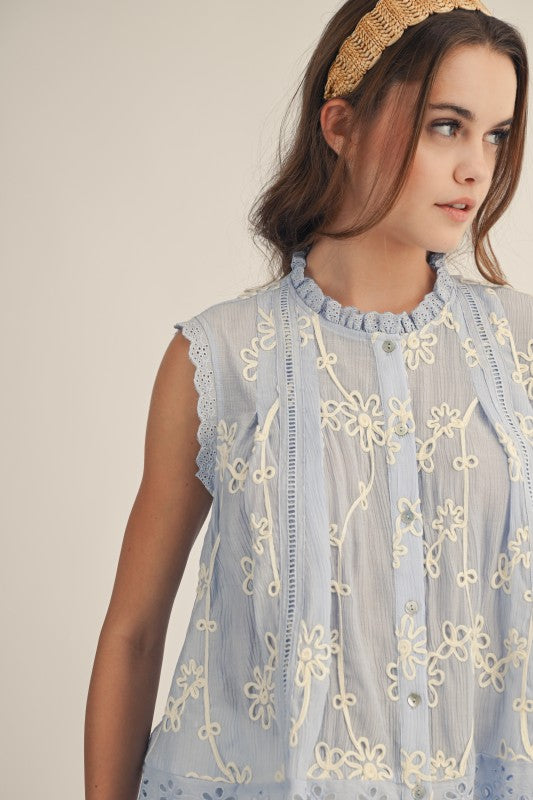 Blossom Lace Edge Blouse